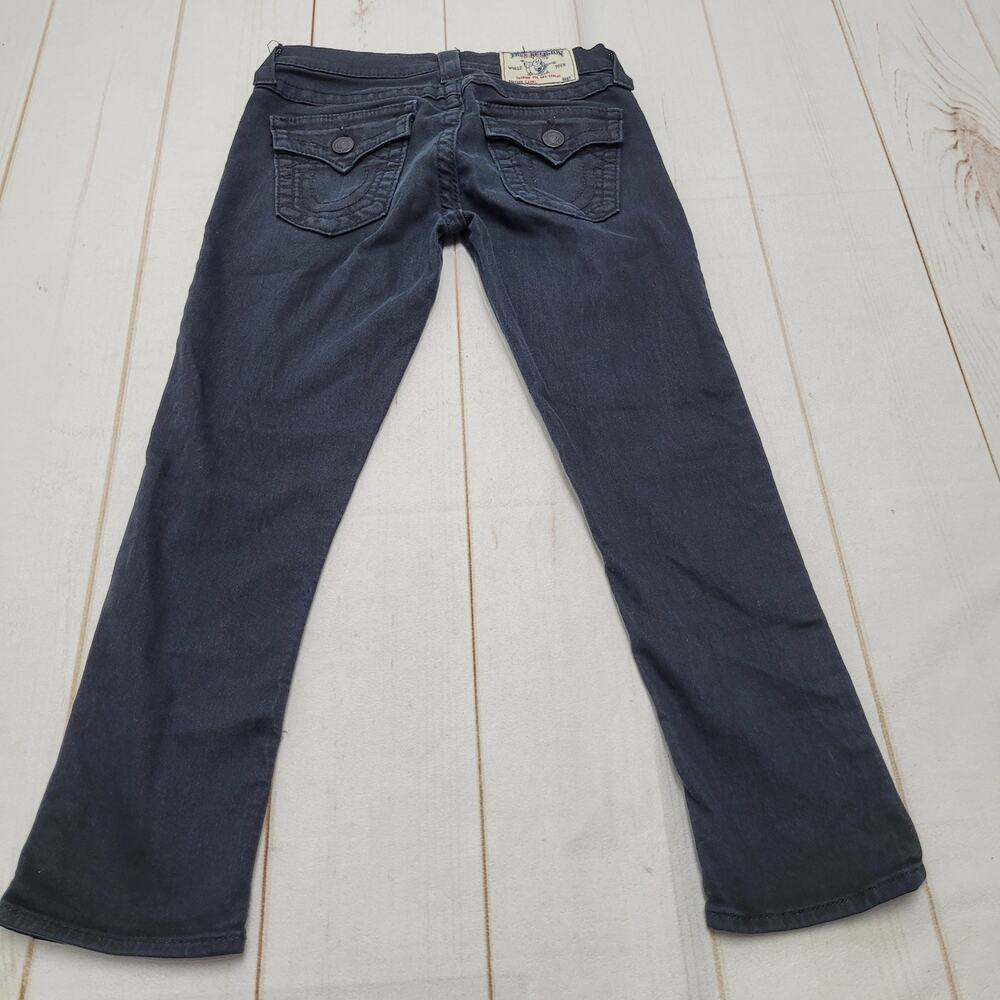 True Religion black Y2k capri pants skinny low rise